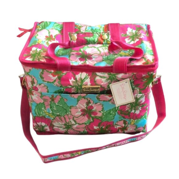 Lilly Pulizter Insulated Beach Bag Color Big Flirt Print NWT - Picture 2 of 10